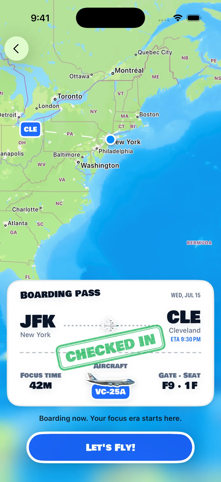 Boarding pass builder screen in FocusAir